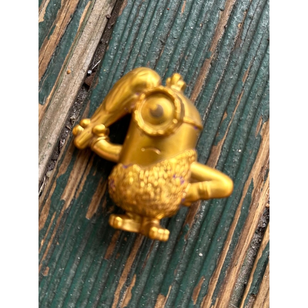 McDonalds Happy Meal Minion Caveman Gold Figure Despicable Me Toy 2015